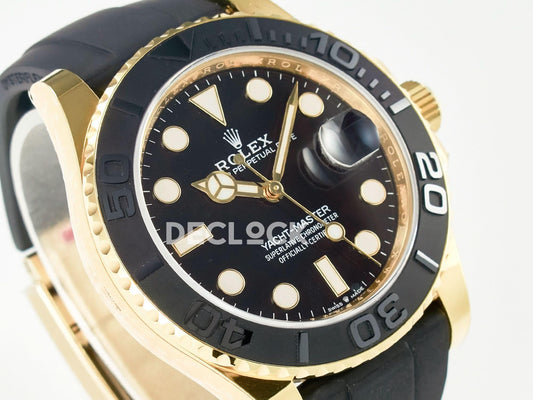 Replica Rolex Yacht-Master 226658 Clean 1:1 YG on Oysterflex Strap |  Declock.