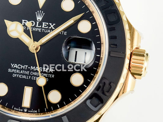 Replica Rolex Yacht-Master 226658 Clean 1:1 YG on Oysterflex Strap |  Declock.