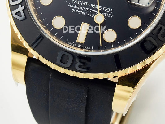 Replica Rolex Yacht-Master 226658 Clean 1:1 YG on Oysterflex Strap | Declock.