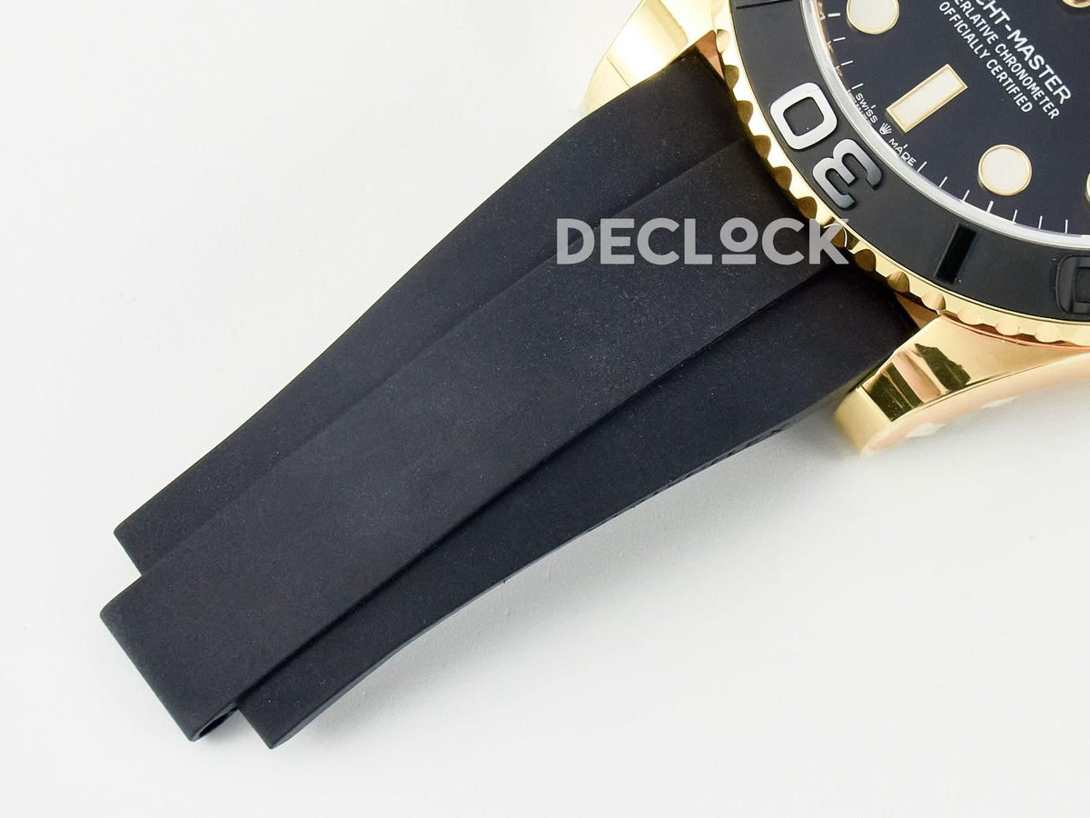 Replica Rolex Yacht-Master 226658 Clean 1:1 YG on Oysterflex Strap |  Declock.