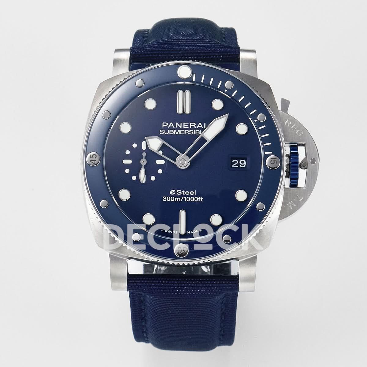 Replica Panerai PAM1289 Blue Dial on Blue Nylon Strap |  Declock.