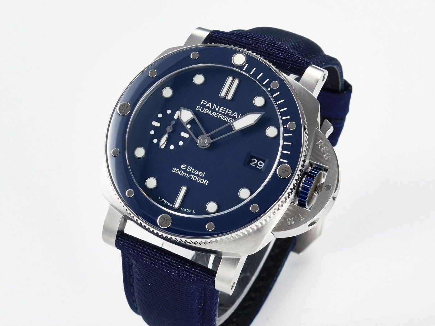 PAM1289 Blue Dial on Blue Nylon Strap