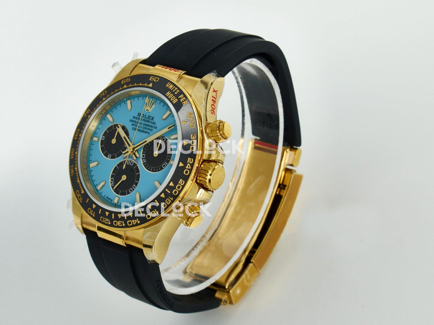 Replica Rolex Daytona 126518 Turquoise Blue Dial Stick Markers |  Declock.
