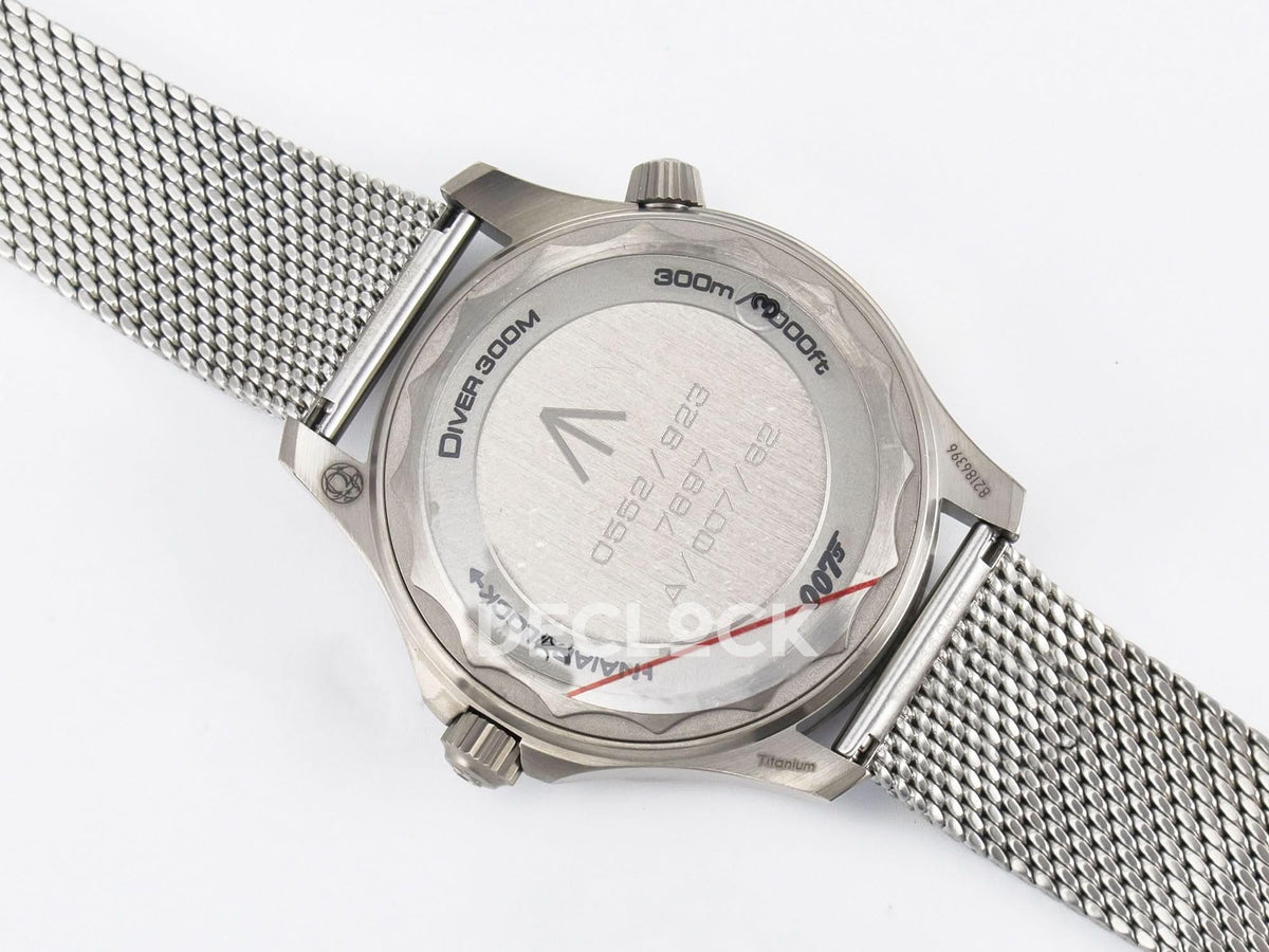 Replica Declock Seamaster Diver 300M James Bond 007 60th Anniversary Blue Dial on Mesh Bracelet |  Declock.