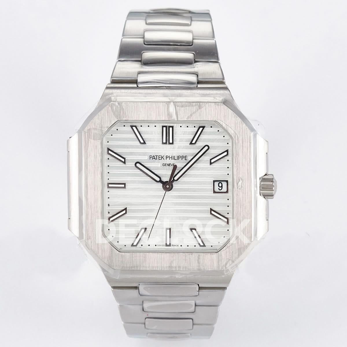 Replica Pattek Philippe Cubitus Silver White Dial |  Declock.