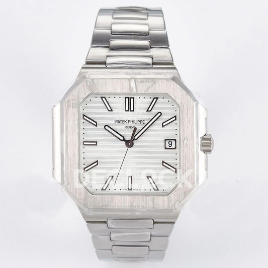 Replica Pattek Philippe Cubitus Silver White Dial |  Declock.