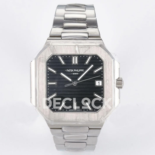 Replica Pattek Philippe Cubitus Silver Black Dial | Declock.