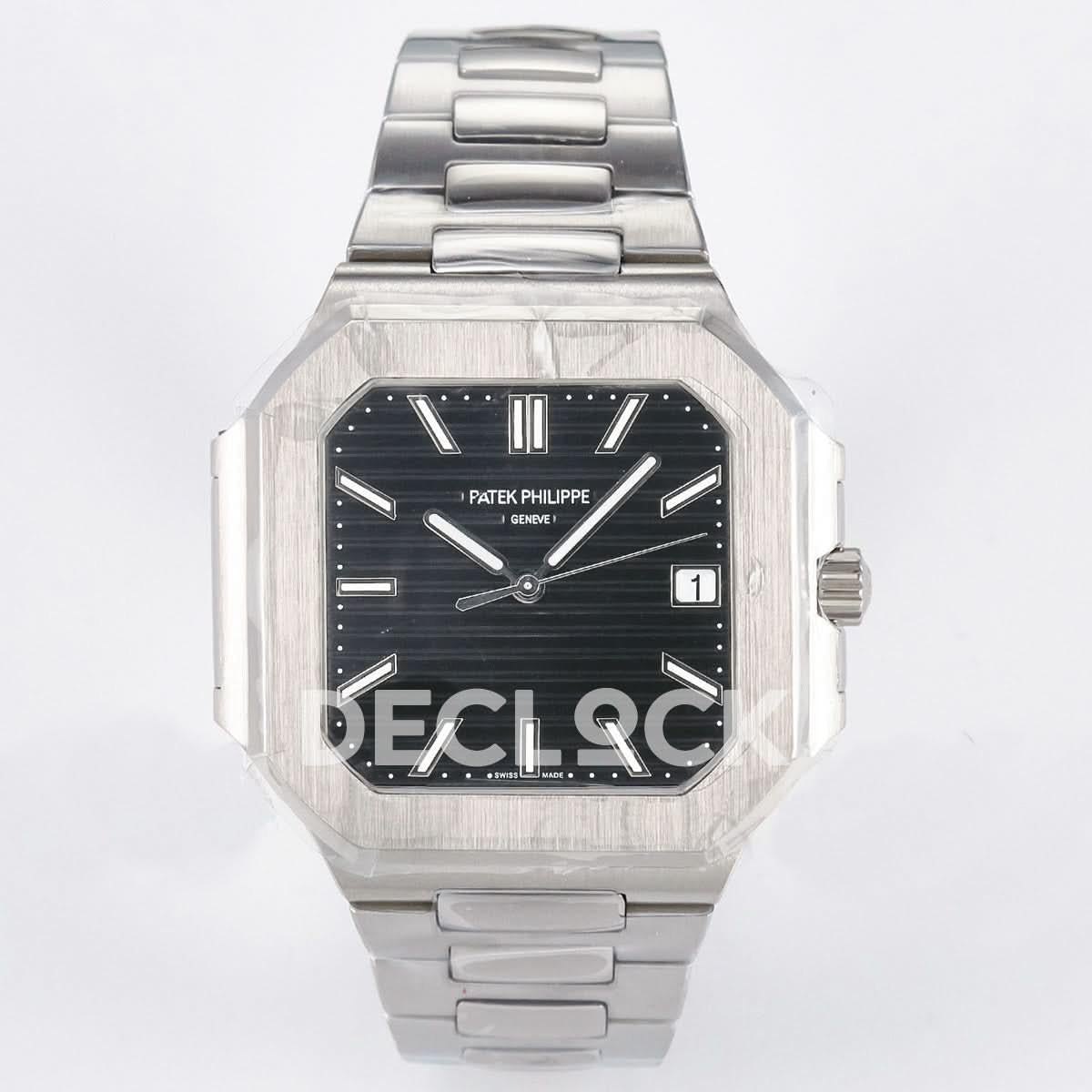 Replica Pattek Philippe Cubitus Silver Black Dial |  Declock.