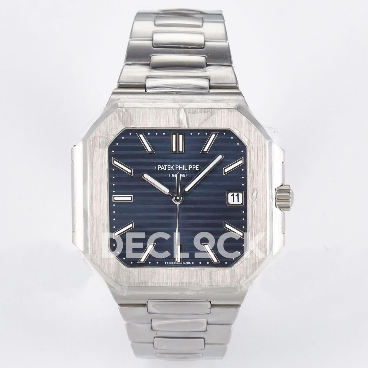 Replica Pattek Philippe Cubitus Silver Blue Dial |  Declock.