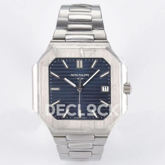 Replica Pattek Philippe Cubitus Silver Blue Dial |  Declock.