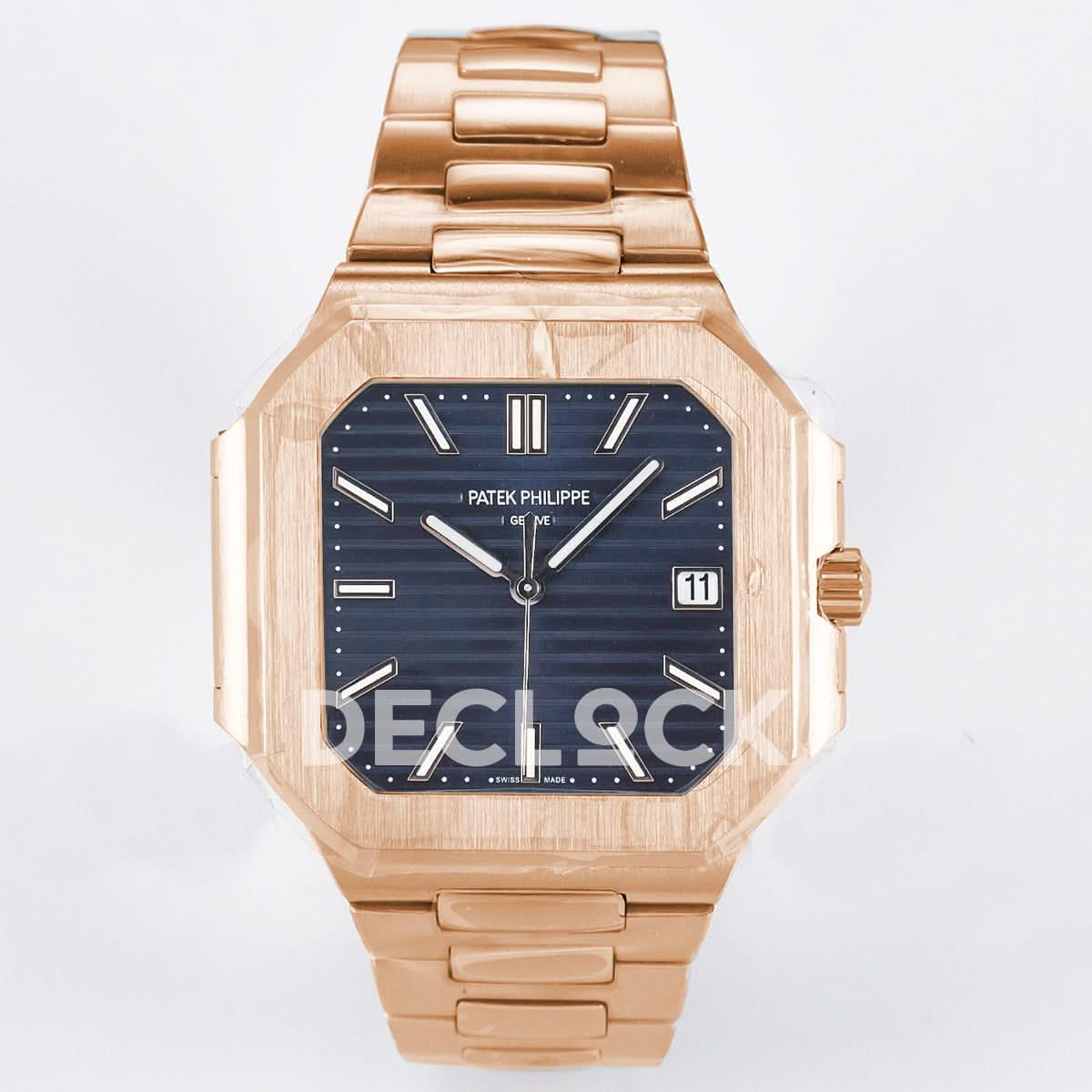 Replica Pattek Philippe Cubitus Silver Blue Dial RG |  Declock.