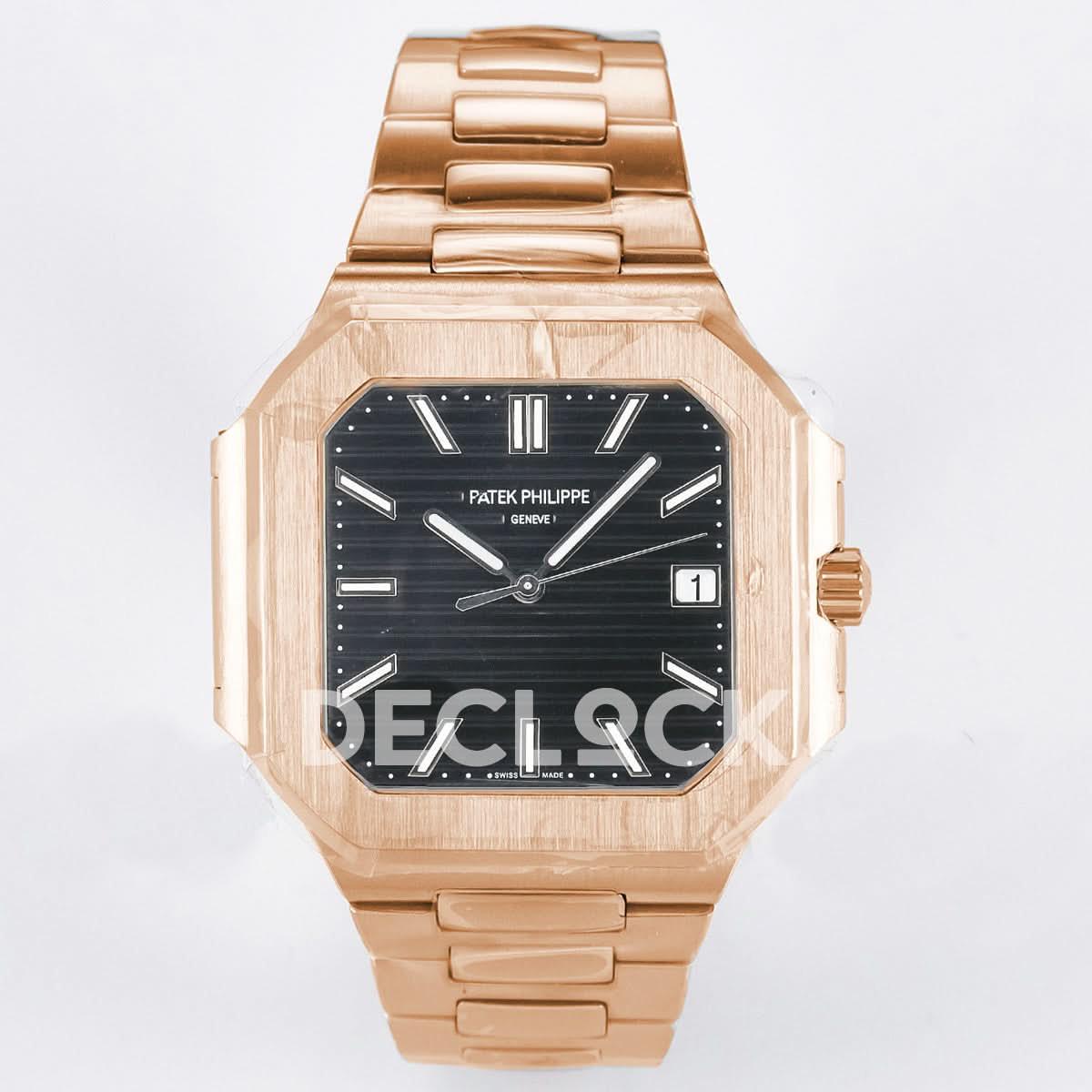Replica Pattek Philippe Cubitus Silver Black Dial RG |  Declock.