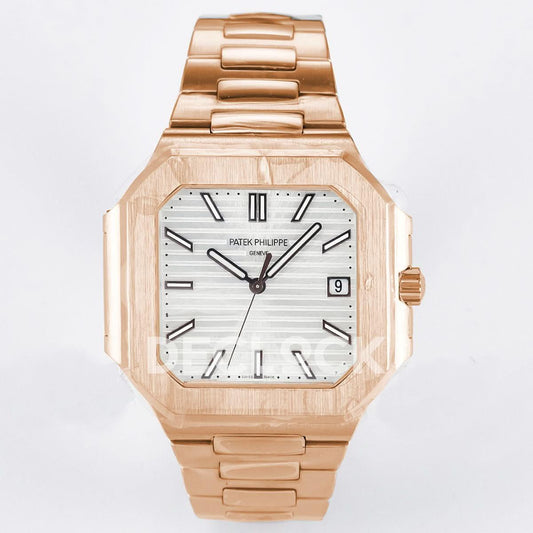 Replica Pattek Philippe Cubitus Silver White Dial RG | Declock.