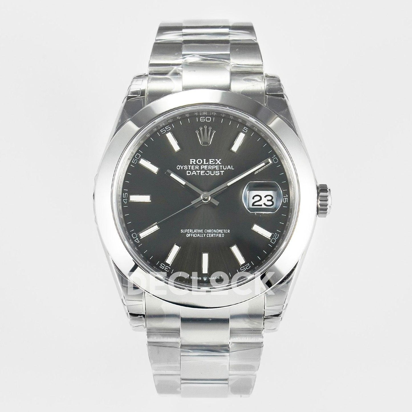 Replica Rolex DateJust 41 126334 904L SS VSF 1:1 Best Edition Gray Dial on Oyster Bracelet VS3235 |  Declock.