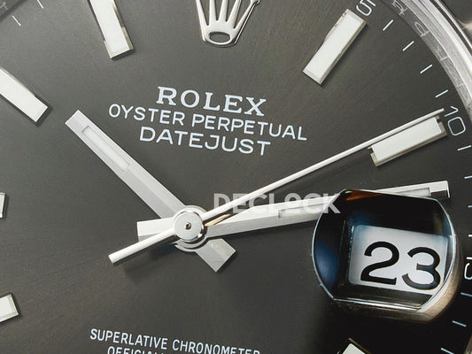 Replica Rolex DateJust 41 126334 904L SS VSF 1:1 Best Edition Gray Dial on Oyster Bracelet VS3235 |  Declock.