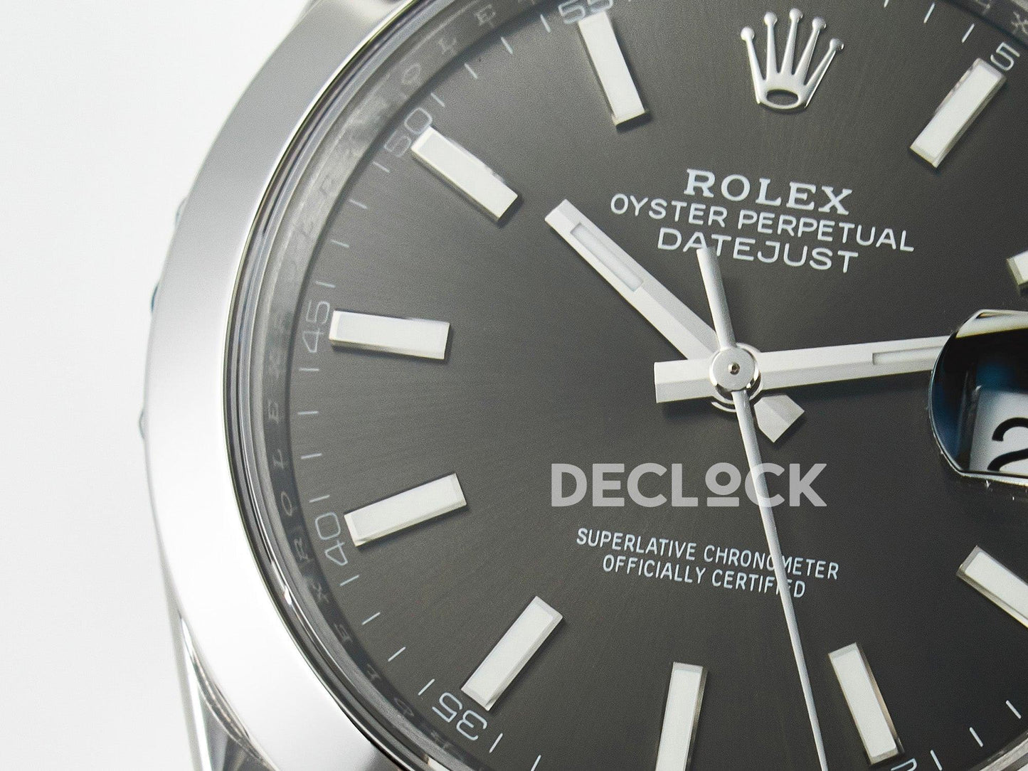 Replica Rolex DateJust 41 126334 904L SS VSF 1:1 Best Edition Gray Dial on Oyster Bracelet VS3235 |  Declock.