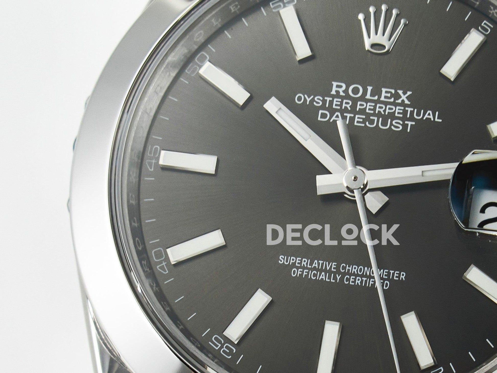 Replica Rolex DateJust 41 126334 904L SS VSF 1:1 Best Edition Gray Dial on Oyster Bracelet VS3235 |  Declock.