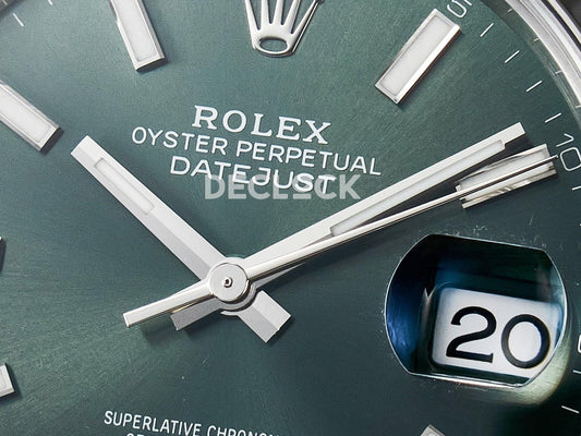 Replica Rolex DateJust 41 126330 904L SS VSF 1:1 Best Edition Green Dial on Oyster Bracelet VS3235 |  Declock.