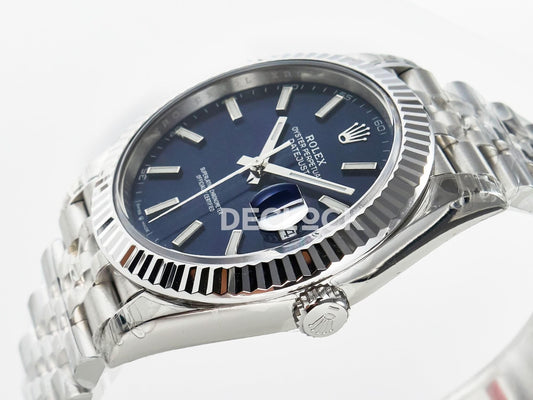 Replica Rolex DateJust 41 126334 904L SS Blue Dial on Jubilee Bracelet |  Declock.