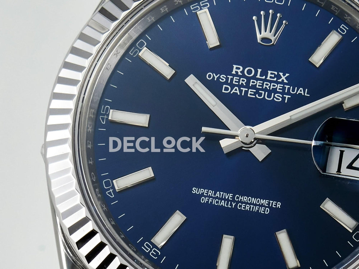 Replica Rolex DateJust 41 126334 904L SS Blue Dial on Jubilee Bracelet |  Declock.