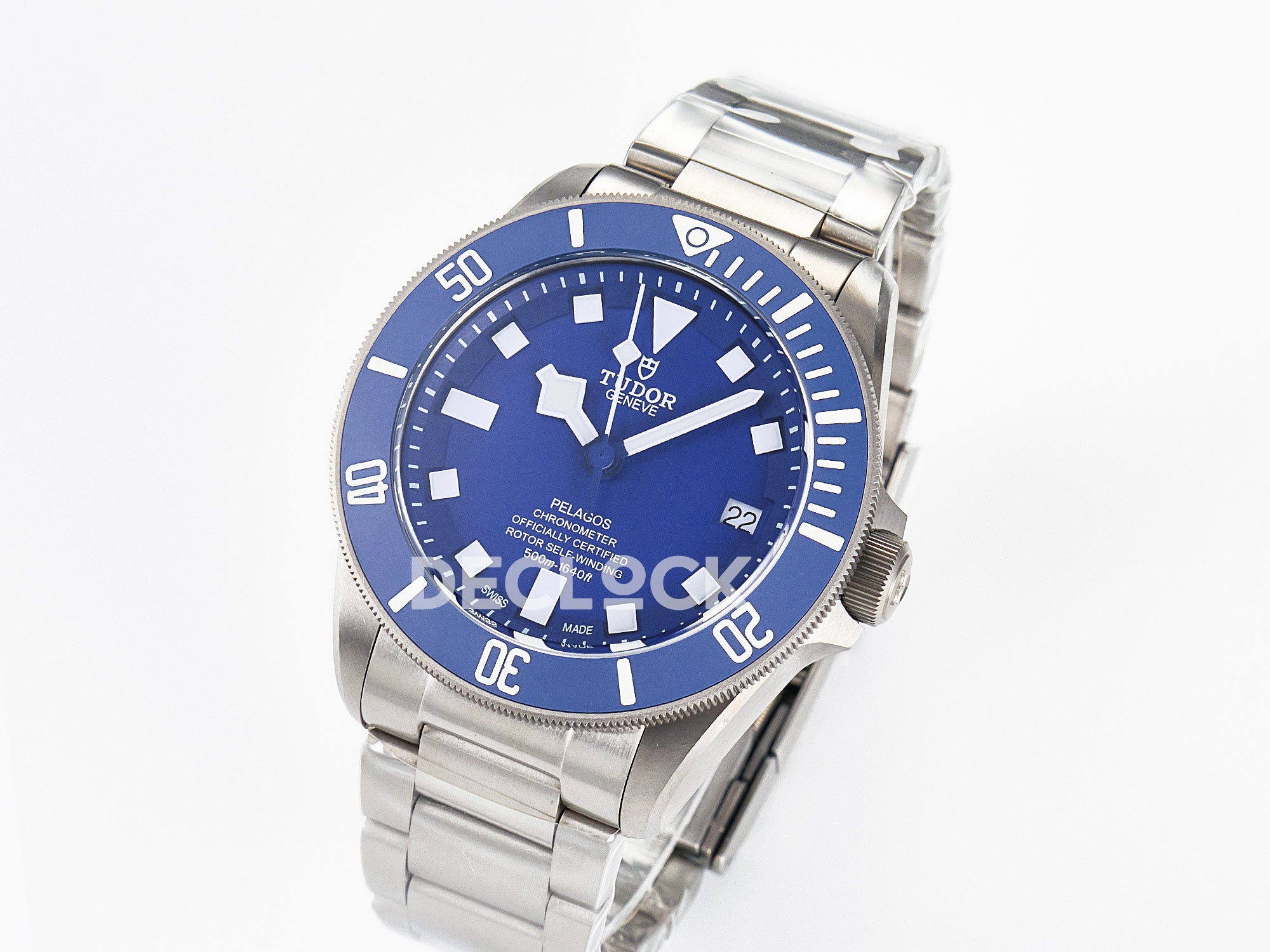 Blue Pelagos on Titanium Bracelet