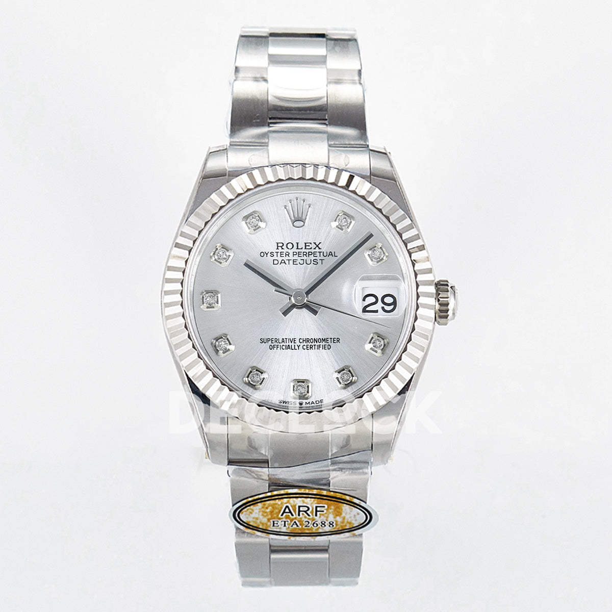 DateJust 31 278274 ARF 1:1 Best Edition 904L Steel Silver Roman Diamonds Dial on SS Oyster Bracelet ETA 2688