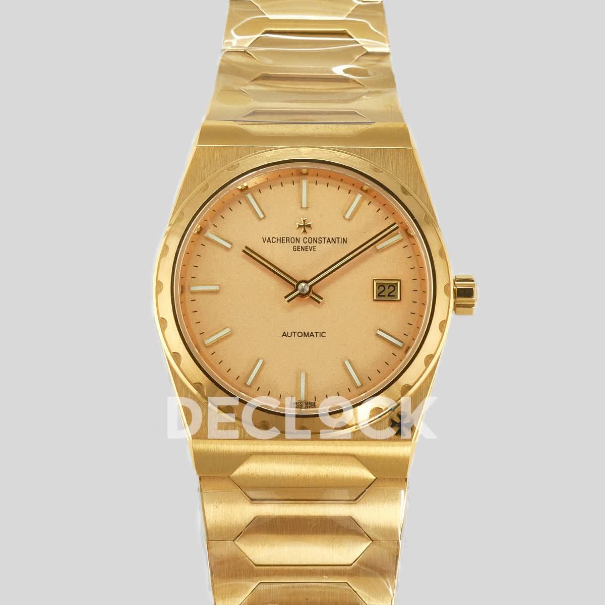 Replica Vacheron Constantin Les Historiques 222 Champagne Dial in Yellow Gold |  Declock.