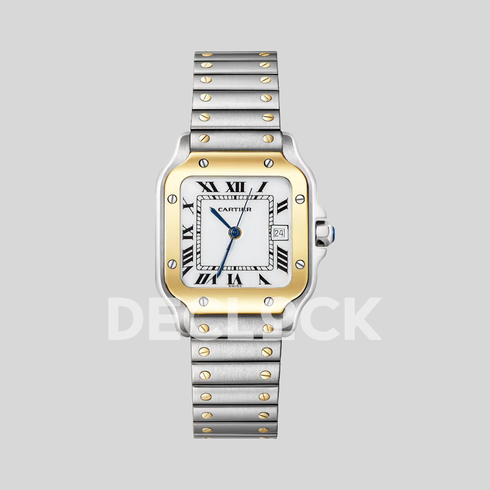 Cartier Santos Galbée 2319 Two-Tone White Dial Replica Watch