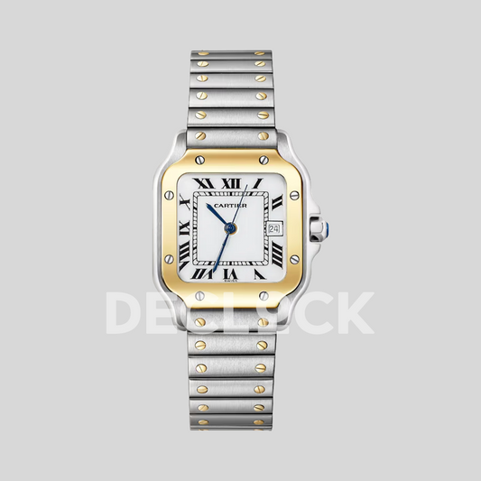 Cartier Santos Galbée 2319 Two-Tone White Dial Replica Watch