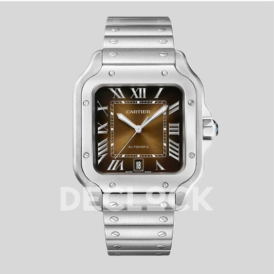 Cartier Santos WSSA0064 Brown Dial Large Replica Watch