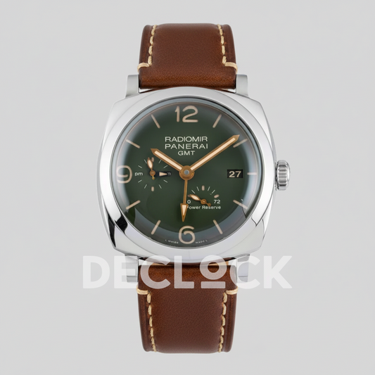 Panerai Radiomir 1940 GMT Power Reserve PAM00999 Green Dial Replica Watch