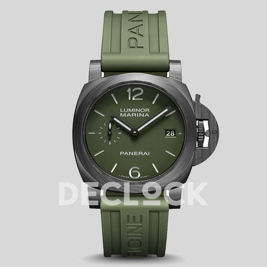 Panerai Luminor Marina Quaranta Carbotech PAM01526 Green Dial Replica Watch