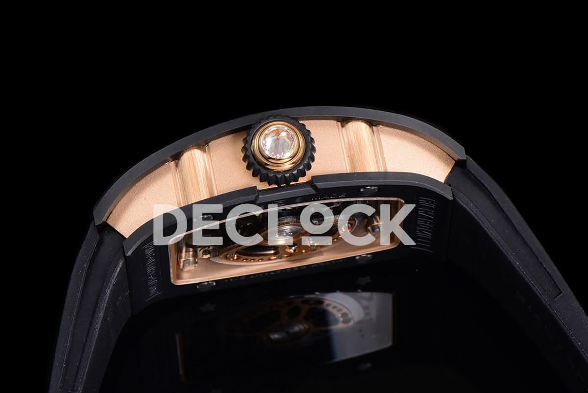 Replica Richard Mille RM 007 Automatic Ladies Black Ceramic Red Lips Diamond |  Declock.