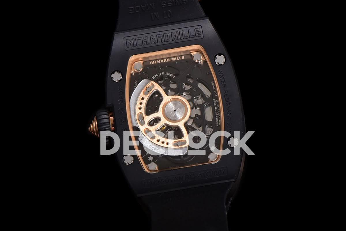 Replica Richard Mille RM 007 Automatic Ladies Black Ceramic Red Lips Diamond |  Declock.