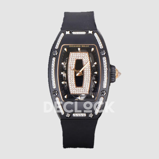 Replica Richard Mille RM 007 Automatic Ladies Ceramique Noire Serti | Declock.