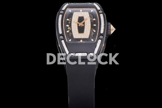 Replica Richard Mille RM 007 Automatic Ladies Ceramique Noire Serti | Declock.
