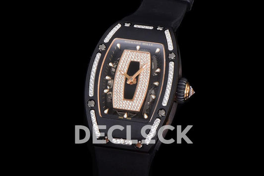Replica Richard Mille RM 007 Automatic Ladies Ceramique Noire Serti | Declock.