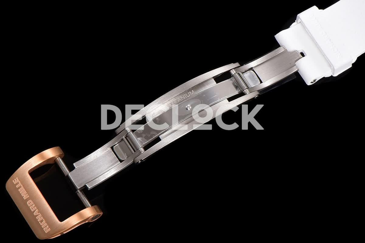 Replica Richard Mille RM 007 Automatic Ladies White Ceramic Diamond Bezel Diamond Jasper |  Declock.