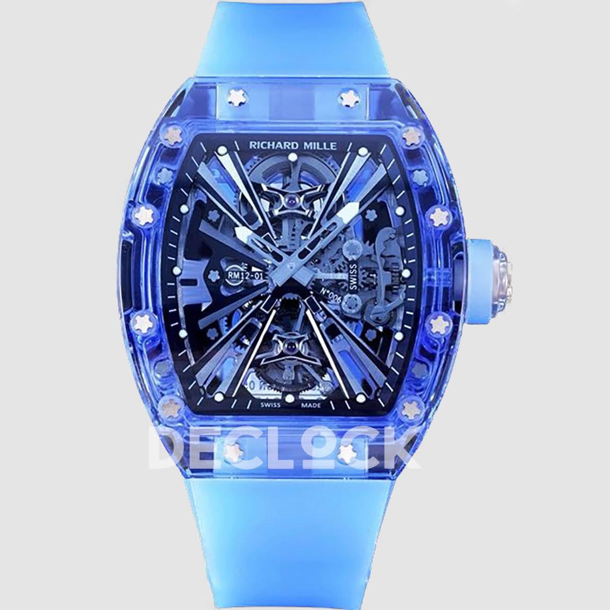 Replica Richard Mille RM 012-01 Tourbillon Blue Sapphire |  Declock.