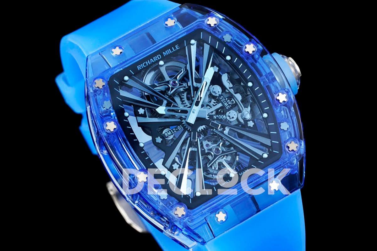 Replica Richard Mille RM 012-01 Tourbillon Blue Sapphire |  Declock.
