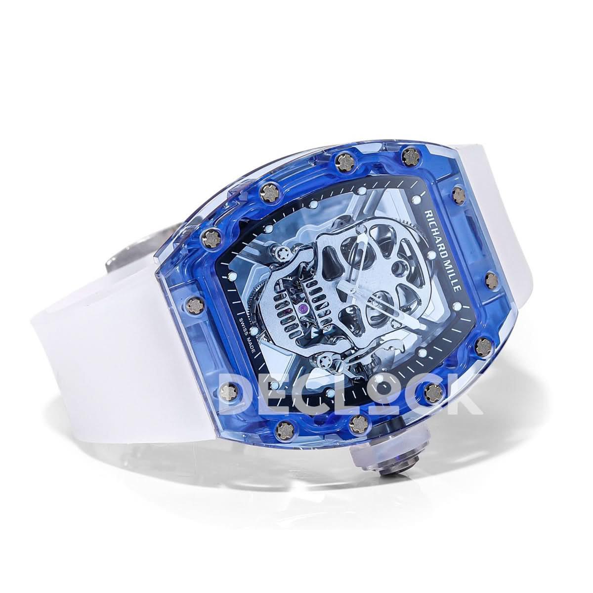 Replica Richard Mille RM 027-01 Tourbillon Blue Sapphire Skull |  Declock.