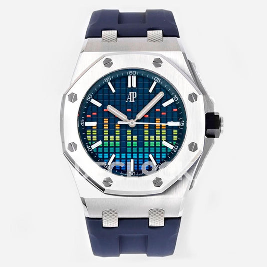 Replica Audemars Pigeut Royal Oak Offshore 43 Titanium / Blue - Music Edition |  Declock.