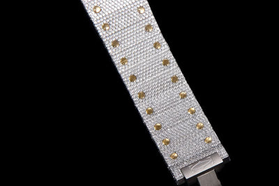 Santos de Cartier 40mm Diamond Paved Dial with Colourful Arabic Markers in Steel/Yellow Gold