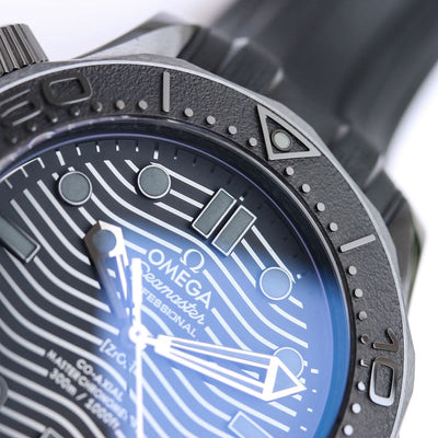 Seamaster Diver 300M Black Ceramic Black Dial On Black Rubber Strap