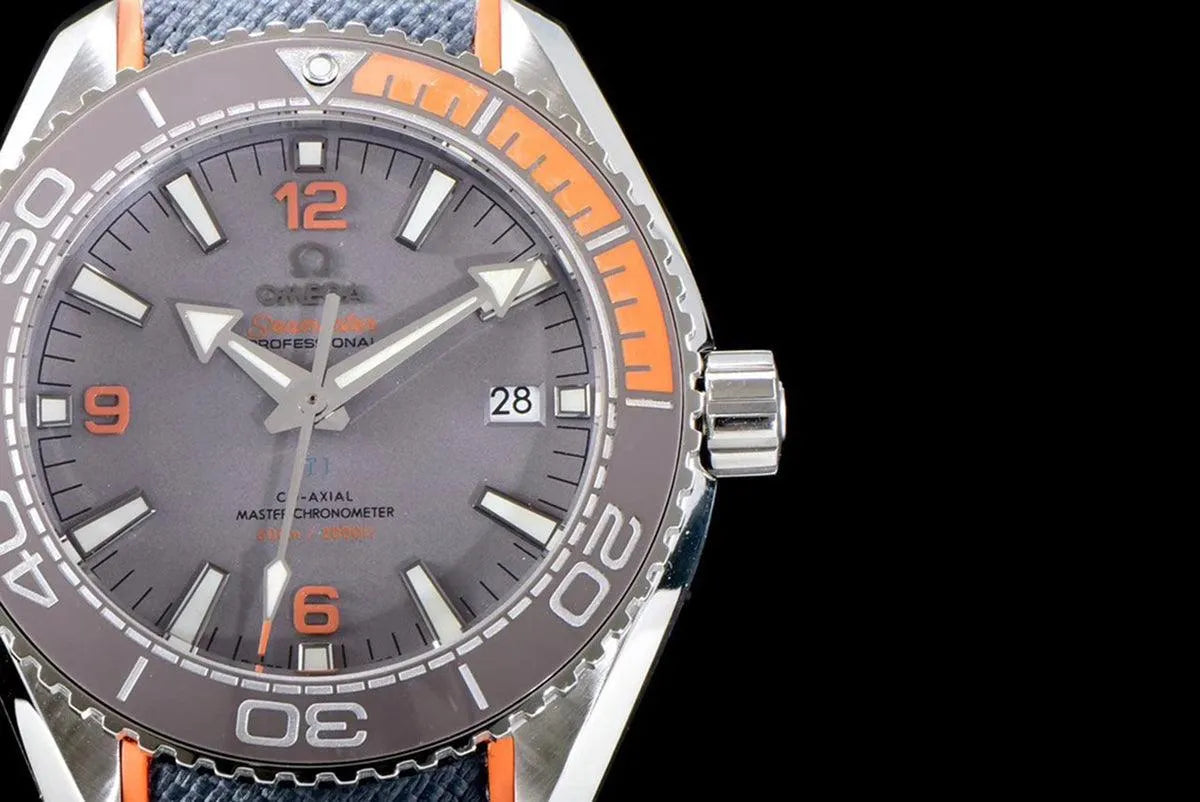 Replica Omega Seamaster Planet Ocean 600M 43.5mm Titanium on Rubber Strap