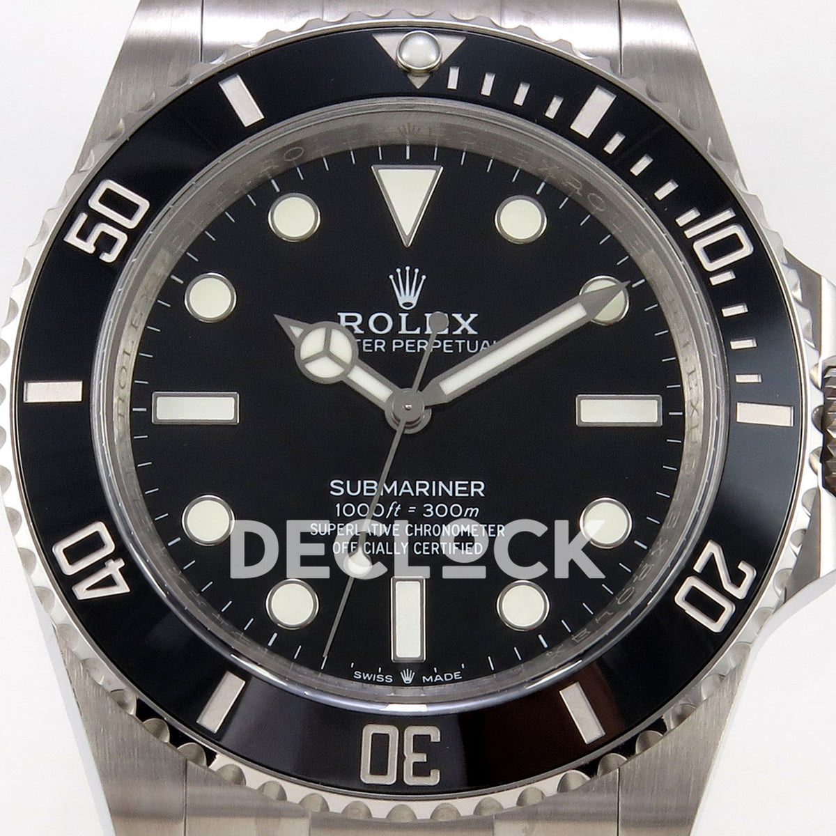 Rolex Submariner 41mm 124060 No Date QF Black Dial SH3230 Free Sprung