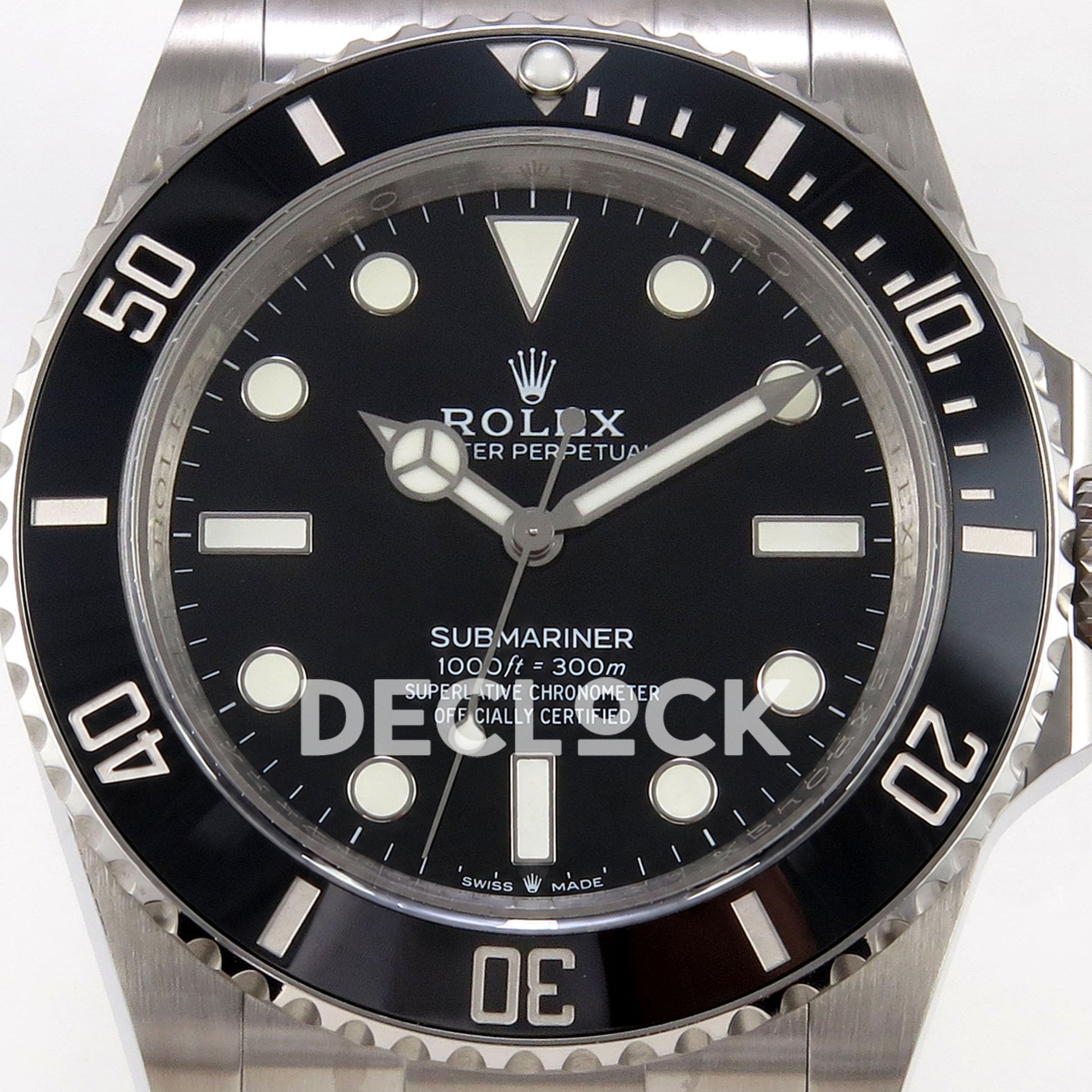 Rolex Submariner 41mm 124060 No Date QF Black Dial SH3230 Free Sprung