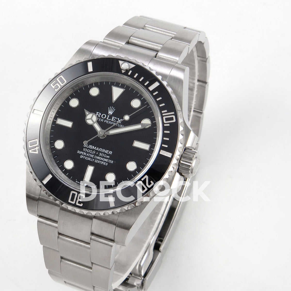 Rolex Submariner 41mm 124060 No Date QF Black Dial SH3230 Free Sprung