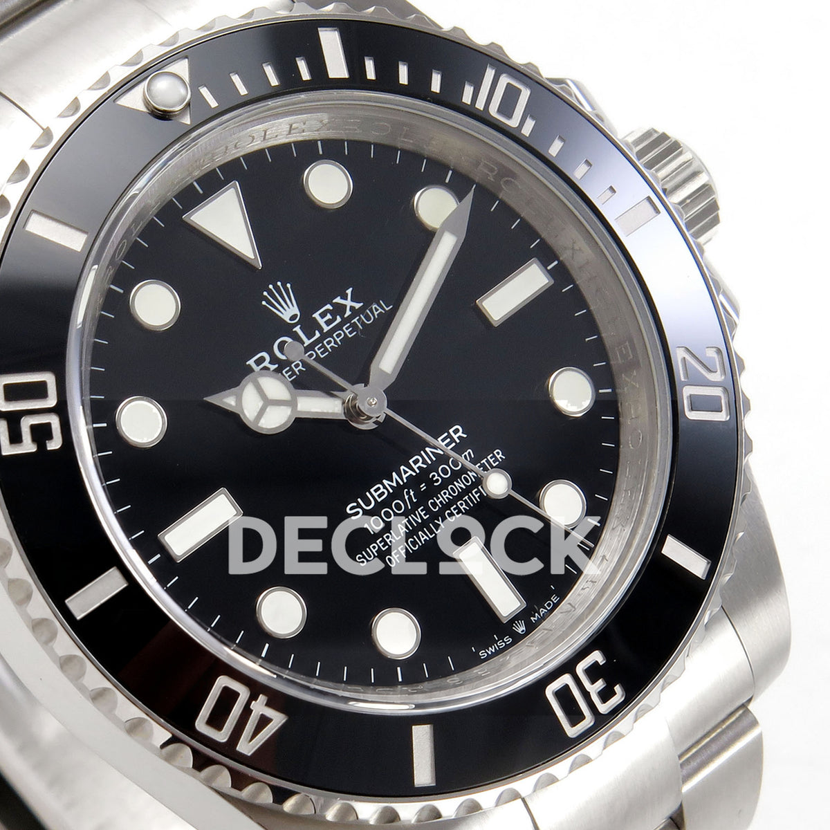 Rolex Submariner 41mm 124060 No Date QF Black Dial SH3230 Free Sprung