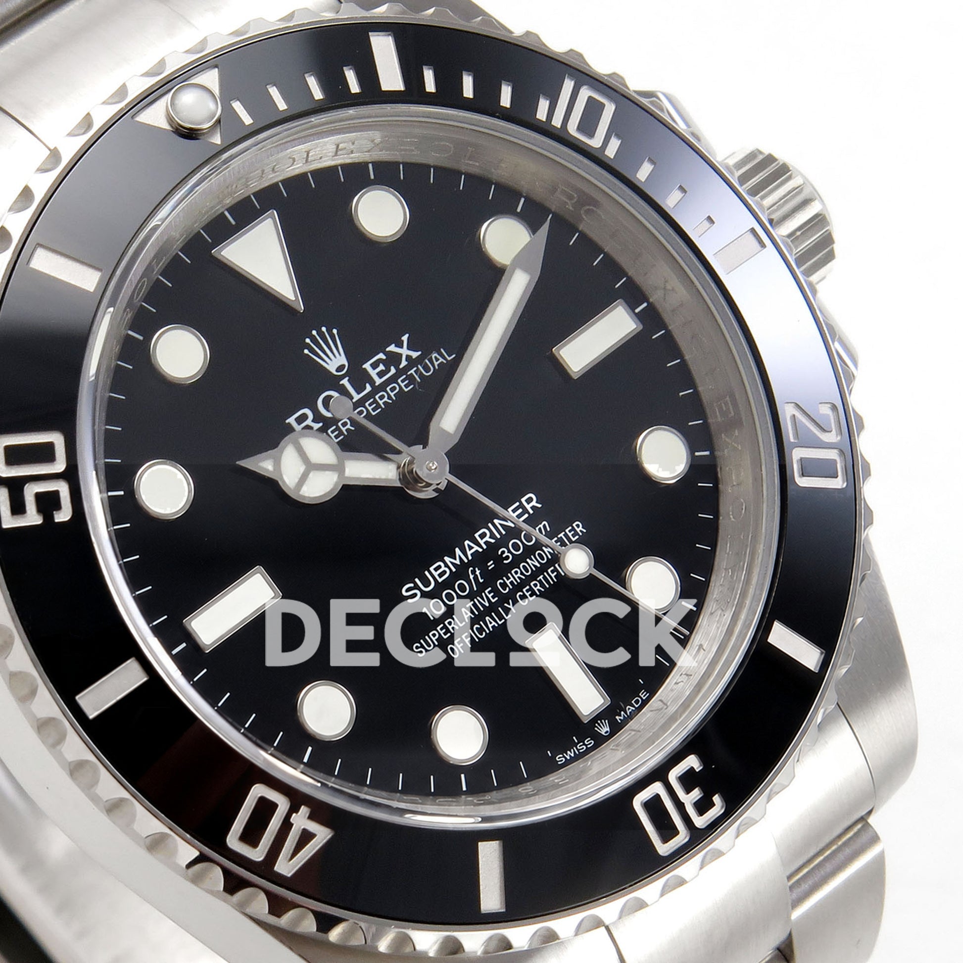 Rolex Submariner 41mm 124060 No Date QF Black Dial SH3230 Free Sprung